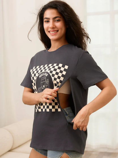 Camiseta de Lactancia “Milk Check”